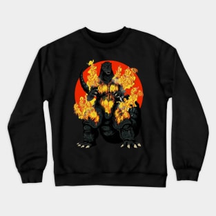 godzilla fire Crewneck Sweatshirt